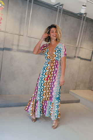 Robe longue motif psyche kim